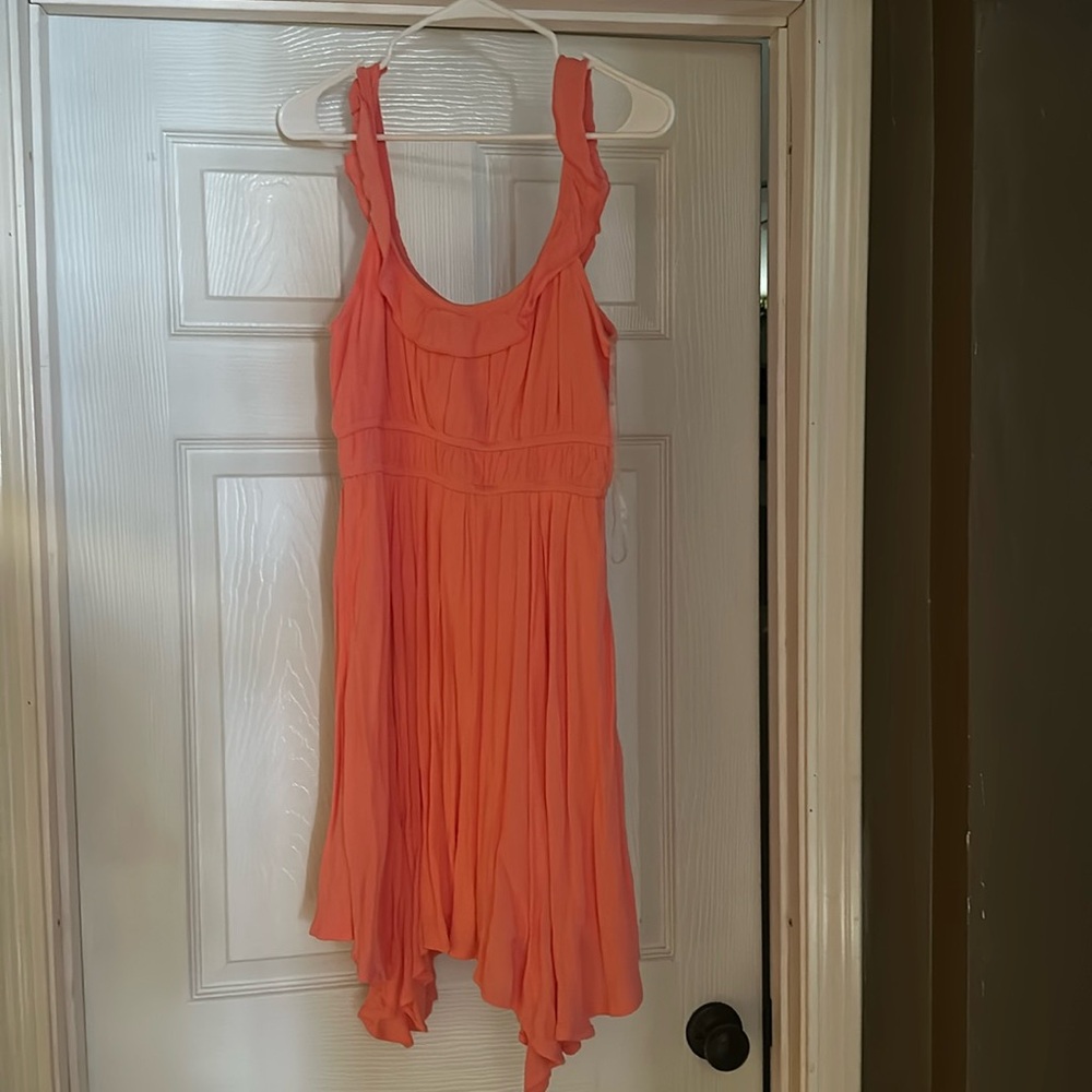 Burnt orange Sunday dress.
